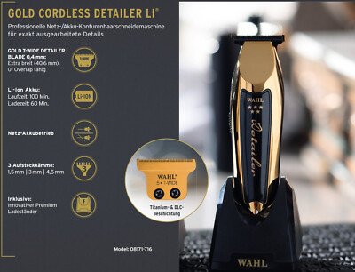 Wahl Detailer Cordless Gold T Wide