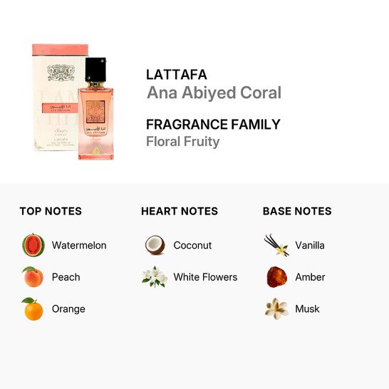 Lattafa Ana Abiyedh Coral Eau de Parfum 60 ml