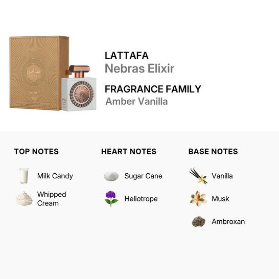 LATTAFA Nebras Elixir Eau de Parfum Unissex Gourmand Oriental 100ml