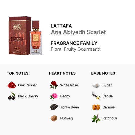 Lattafa Ana Abiyedh Scarlet Eau de Parfum 60 ml 