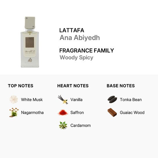 Lattafa Eau de Parfum Ana Abiyedh 60ml