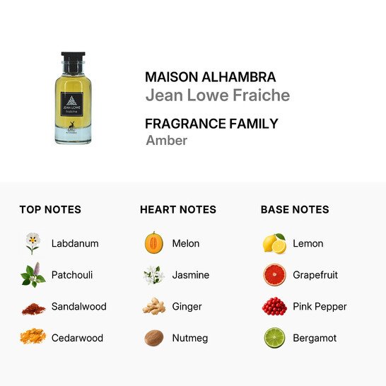Maison Alhambra Jean Lowe Fraiche Eau de Parfum 100ml