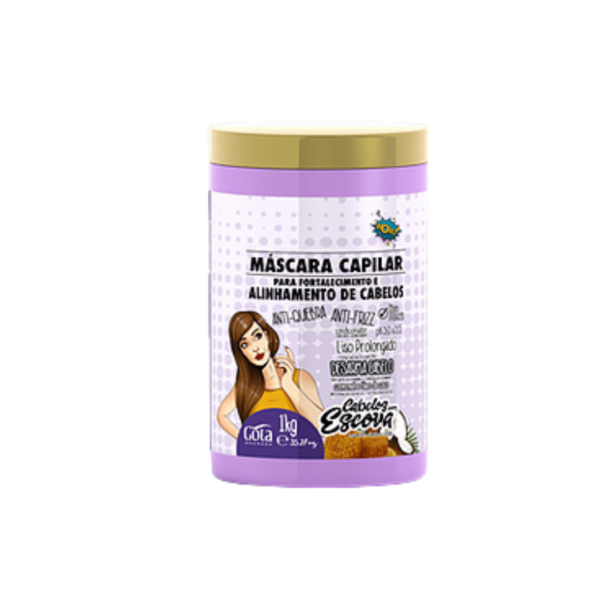 Gota Dourada Máscara Fortalecimento Cabelos C/ Escova 1000g