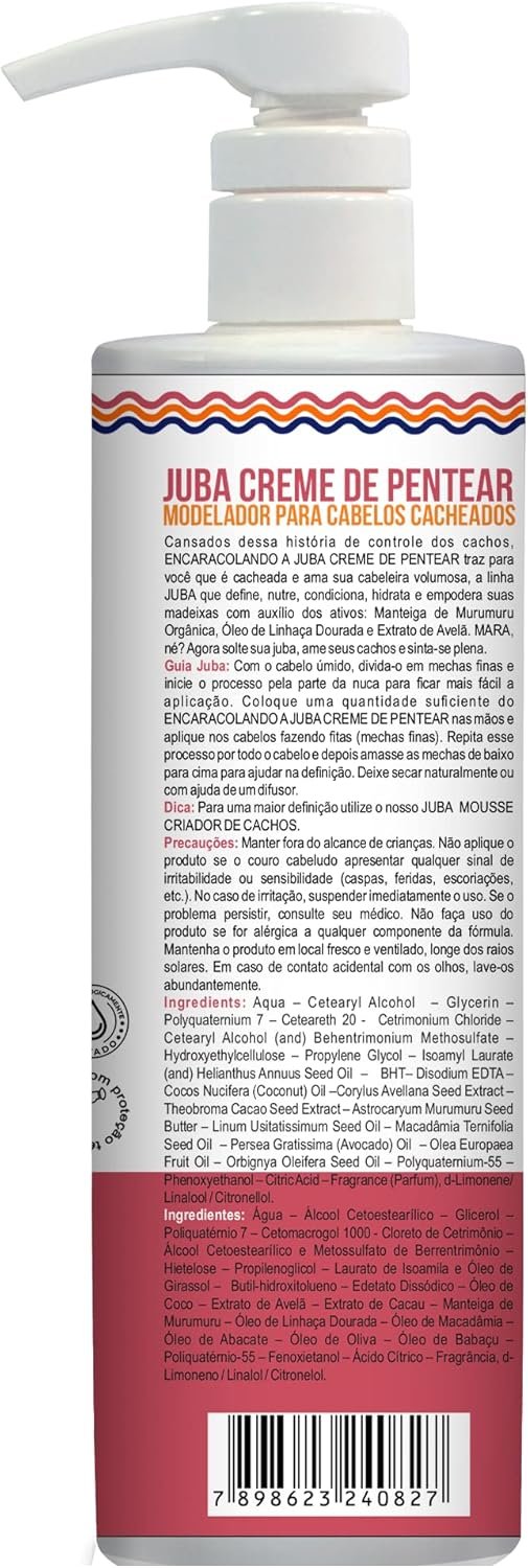 CREME DE PENTEAR ENCARACOLANDO A JUBA 500ML