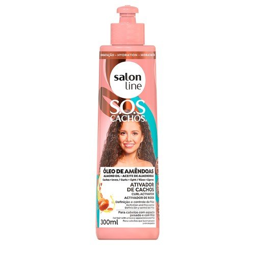 SALON LINE SOS ATIVADOR OLEO AMENDOAS CACHOS LEVES 300ML