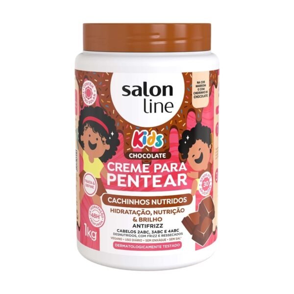 SALON LINE CREME PENTEAR KIDS CHOCOLATE CACHINHOS NUTRIDOS 1KG