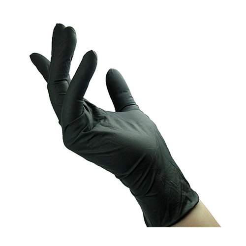 Luva Descartável Latex Reforçada Pretas L 2 Unidades