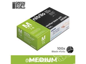 Santex Luvas Nitrilo Preto S/Pó Tam, M 100unid,