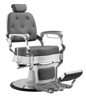 TRIM WHITE-GREY - BARBER CHAIR