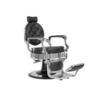 BUZZ SILVER BLACK - BARBER CHAIR