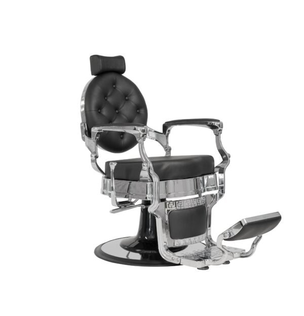 BUZZ SILVER BLACK - BARBER CHAIR